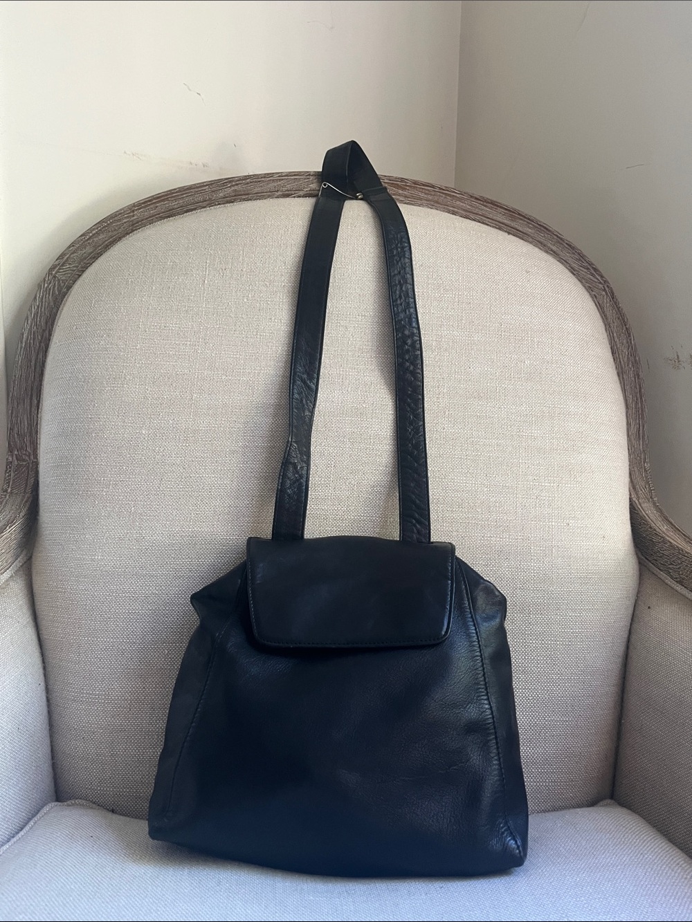 Jil Sander Black Leather Shoulder Bag Vintage - Picture 2 of 14